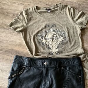 Harley Davidson Leather Mini Skirt